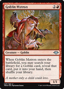 [129]【EN】【FOIL】ゴブリンの女看守/Goblin Matron【MH1】[U][赤]