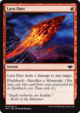 [134]【EN】【FOIL】溶岩の投げ矢/Lava Dart【MH1】[C][赤]