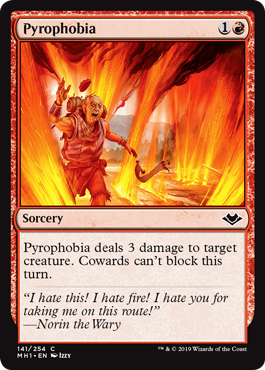 [141]【EN】【FOIL】炎恐怖症/Pyrophobia【MH1】[C][赤]