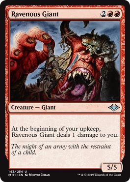 [143]【EN】【FOIL】貪欲な巨人/Ravenous Giant【MH1】[U][赤]