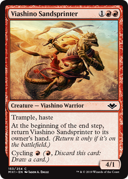 [153]【EN】【FOIL】ヴィーアシーノの砂駆け/Viashino Sandsprinter【MH1】[C][赤]