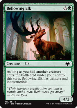 [157]【EN】【FOIL】吼える大鹿/Bellowing Elk【MH1】[C][緑]