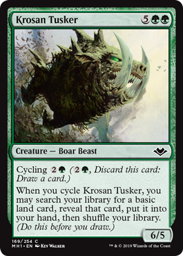 [169]【EN】【FOIL】クローサの大牙獣/Krosan Tusker【MH1】[C][緑]