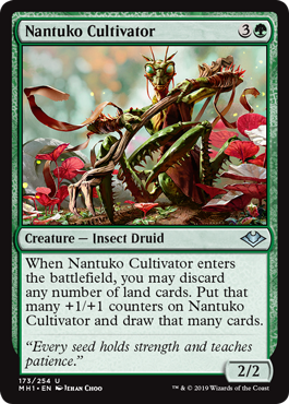 [173]【EN】【FOIL】ナントゥーコの養成者/Nantuko Cultivator【MH1】[U][緑]