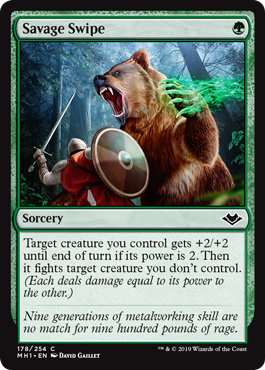 [178]【EN】【FOIL】凶暴な一振り/Savage Swipe【MH1】[C][緑]