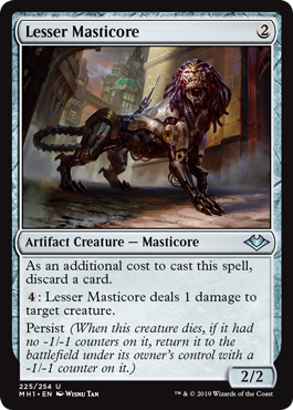 [225]【EN】【FOIL】小型マスティコア/Lesser Masticore【MH1】[U][茶]
