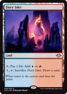 [238]【EN】【FOIL】焦熱島嶼域/Fiery Islet【MH1】[R][土地]