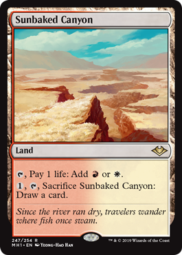 [247]【EN】【FOIL】灼陽大峡谷/Sunbaked Canyon【MH1】[R][土地]