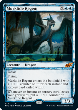 [337]【EN】■スケッチ■濁浪の執政/Murktide Regent【MH2】[M][青]