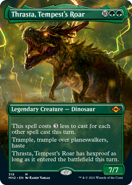 [318]【EN】■ボーダーレス■大嵐の咆哮、スラスタ/Thrasta, Tempest's Roar【MH2】[M][緑]
