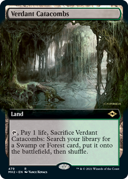 [479]【EN】■拡張アート■新緑の地下墓地/Verdant Catacombs【MH2】[R][土地]