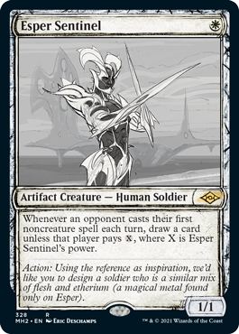 [328]【EN】【FOIL】■スケッチ■エスパーの歩哨/Esper Sentinel【MH2】[R][白]