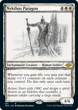 [331]【EN】【FOIL】■スケッチ■ニクソスの模範/Nykthos Paragon【MH2】[R][白]