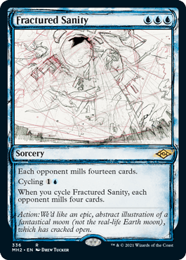 [336]【EN】【FOIL】■スケッチ■正気破砕/Fractured Sanity【MH2】[R][青]