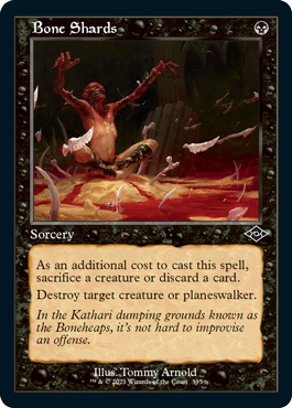 [395]【EN】【FOIL】■旧枠■骨の破片/Bone Shards【MH2】[C][黒]