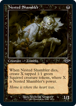 [399]【EN】【FOIL】■旧枠■巣のシャンブラー/Nested Shambler【MH2】[C][黒]