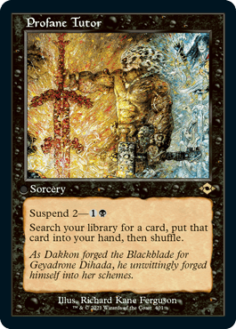 [401]【EN】【FOIL】■旧枠■不敬な教示者/Profane Tutor【MH2】[R][黒]