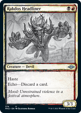 [374]【EN】【FOIL】■スケッチ■ラクドスの首狩り/Rakdos Headliner【MH2】[U][多色]