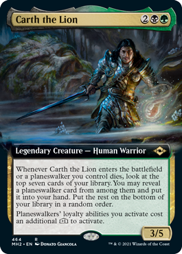 [464]【EN】【FOIL】■拡張アート■獅子のカルス/Carth the Lion【MH2】[R][多色]