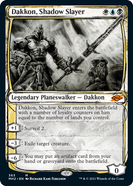 [363]【EN】【FOIL】■スケッチ■影の処刑者、ダッコン/Dakkon, Shadow Slayer【MH2】[M][多色]