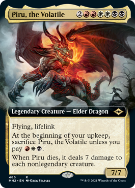 [466]【EN】【FOIL】■拡張アート■移り気のピルー/Piru, the Volatile【MH2】[R][多色]