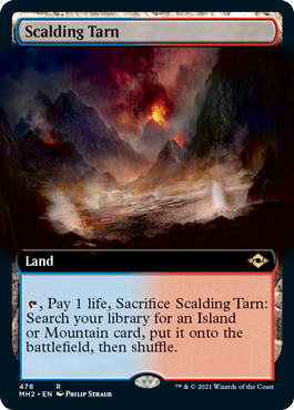 [478]【EN】【FOIL】■拡張アート■沸騰する小湖/Scalding Tarn【MH2】[R][土地]