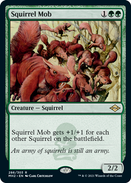 [286]【EN】【エッチングFOIL】リスの群れ/Squirrel Mob【MH2】[R][緑]