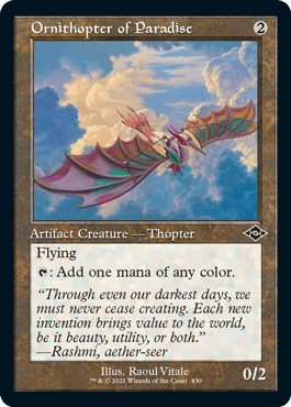 [430]【EN】【エッチングFOIL】■旧枠■極楽の羽ばたき飛行機械/Ornithopter of Paradise【MH2】[C][茶]