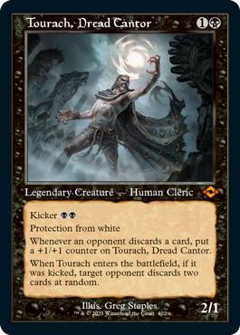 [402]【EN】【エッチングFOIL】■旧枠■戦慄の朗詠者、トーラック/Tourach, Dread Cantor【MH2】[M][黒]