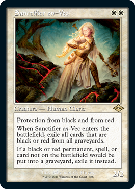 [386]【EN】【エッチングFOIL】■旧枠■ヴェクの聖別者/Sanctifier en-Vec【MH2】[R][白]