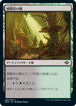 [245]【JP】【FOIL】暗闇苔の橋/Darkmoss Bridge【MH2】[C][土地]