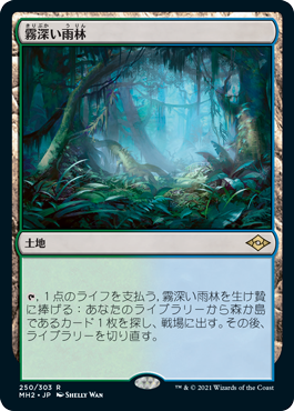 [250]【JP】【FOIL】霧深い雨林/Misty Rainforest【MH2】[R][土地]