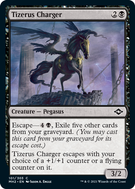 [101]【EN】ティゼルスの軍馬/Tizerus Charger【MH2】[C][黒]