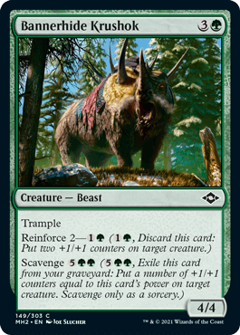 [149]【EN】戦旗皮のクルショク/Bannerhide Krushok【MH2】[C][緑]