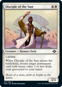 [011]【EN】【FOIL】太陽の信奉者/Disciple of the Sun【MH2】[C][白]
