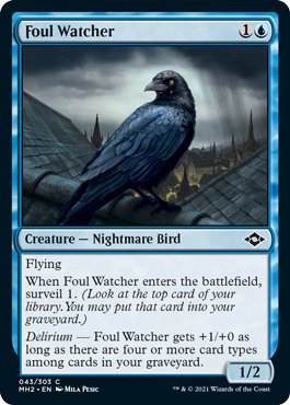 [043]【EN】【FOIL】邪悪な見張り/Foul Watcher【MH2】[C][青]