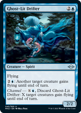 [045]【EN】【FOIL】霊光の流れ者/Ghost-Lit Drifter【MH2】[U][青]