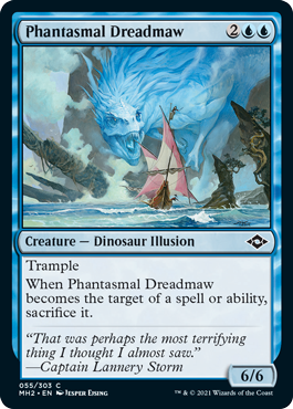 [055]【EN】【FOIL】幻影の戦慄大口/Phantasmal Dreadmaw【MH2】[C][青]