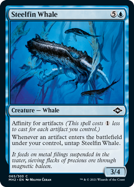 [065]【EN】【FOIL】鋼ヒレの鯨/Steelfin Whale【MH2】[C][青]