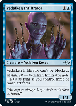 [073]【EN】【FOIL】ヴィダルケンの潜入者/Vedalken Infiltrator【MH2】[U][青]