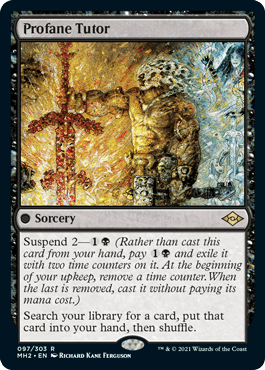 [097]【EN】【FOIL】不敬な教示者/Profane Tutor【MH2】[R][黒]