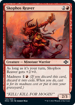 [140]【EN】【FOIL】スコフォスの肉裂き/Skophos Reaver【MH2】[C][赤]