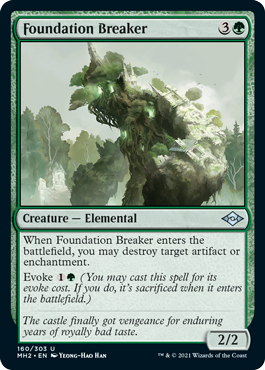 [160]【EN】【FOIL】基盤砕き/Foundation Breaker【MH2】[U][緑]