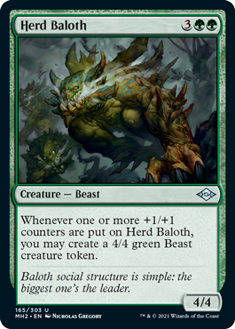 [165]【EN】【FOIL】獣群のベイロス/Herd Baloth【MH2】[U][緑]