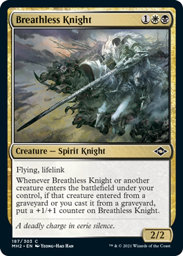 [187]【EN】【FOIL】息せぬ騎士/Breathless Knight【MH2】[C][多色]