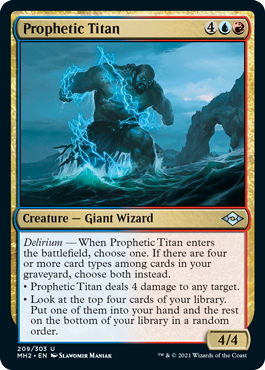 [209]【EN】【FOIL】予言のタイタン/Prophetic Titan【MH2】[U][多色]