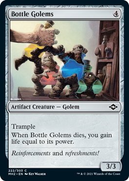 [222]【EN】【FOIL】ボトルのゴーレム/Bottle Golems【MH2】[C][茶]
