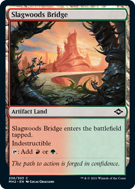[256]【EN】【FOIL】熔融林の橋/Slagwoods Bridge【MH2】[C][土地]