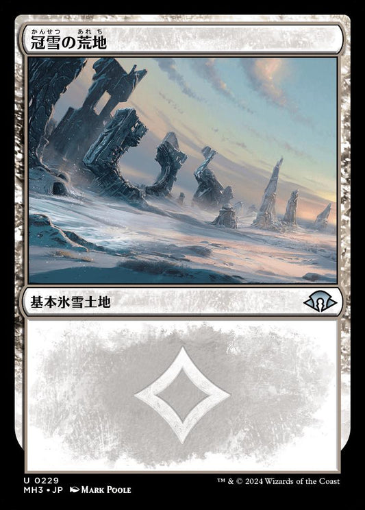 [229]【JP】冠雪の荒地/Snow-Covered Wastes【MH3】[U][土地]