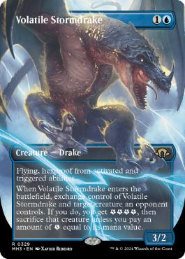 [329]【EN】■ボーダーレス■荒れ模様のストームドレイク/Volatile Stormdrake【MH3】[R][青]